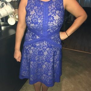 Blue lace dress